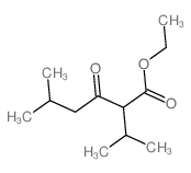 ethyl 5-methyl-3-oxo-2-propan-2-yl-hexanoate结构式