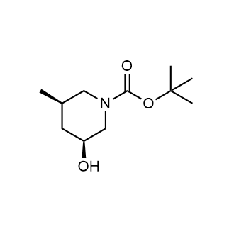 (3S,5R)-3-羟基-5-甲基哌啶-1-羧酸叔丁酯结构式