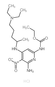 ethyl N-[6-amino-4-(5-diethylaminopentan-2-ylamino)-5-nitro-pyridin-2-yl]carbamate structure