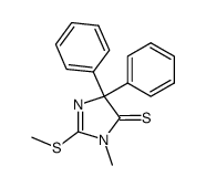 1-Methyl-2-(methylthio)-4,4-diphenyl-2-imidazoline-5-thione structure