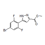 Methyl 5-(4-Bromo-2,6-difluorophenyl)-1H-pyrazole-3-carboxylate Structure