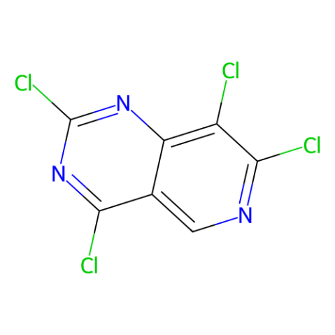 2,4,7,8-tetrachloropyrido[4,3-d]pyrimidine结构式