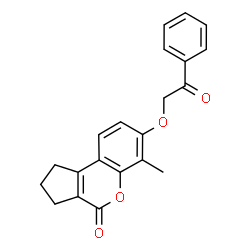 6-methyl-7-phenacyloxy-2,3-dihydro-1H-cyclopenta[c]chromen-4-one Structure