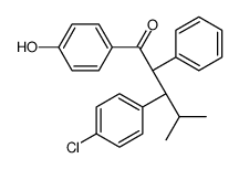 (2R,3S)-3-(4-chlorophenyl)-1-(4-hydroxyphenyl)-4-methyl-2-phenylpentan-1-one结构式