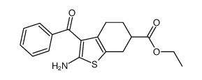 BENZO[B]THIOPHENE-6-CARBOXYLIC ACID, 2-AMINO-3-BENZOYL-4,5,6,7-TETRAHYDRO-, ETHYL ESTER structure