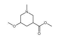 5-methoxy-1-methyl-piperidine-3-carboxylic acid methyl ester Structure