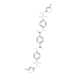 N,N'-bis(4-{[(5-methyl-3-isoxazolyl)amino]sulfonyl}phenyl)terephthalamide Structure