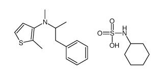 cyclohexylsulfamic acid,N,2-dimethyl-N-(1-phenylpropan-2-yl)thiophen-3-amine结构式