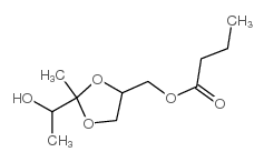 [2-(1-hydroxyethyl)-2-methyl-1,3-dioxolan-4-yl]methyl butyrate结构式