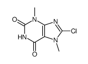 8-chloro-3,7-dimethyl-3,7-dihydro-purine-2,6-dione结构式