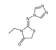 3-ethyl-2-[1,2,4]triazol-4-ylimino-thiazolidin-4-one Structure