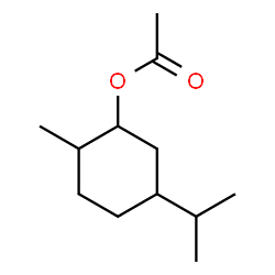 ()-(1α,2β,5β)-5-(isopropyl)-2-methylcyclohexyl acetate结构式