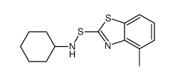 N-[(4-methyl-1,3-benzothiazol-2-yl)sulfanyl]cyclohexanamine Structure