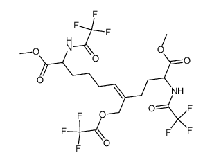 2,10-Bis[(trifluoroacetyl)amino]-5-[[(trifluoroacetyl)oxy]methyl]-5-undecenedioic acid dimethyl ester结构式