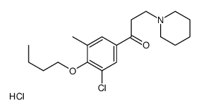 1-(4-butoxy-3-chloro-5-methylphenyl)-3-piperidin-1-ylpropan-1-one,hydrochloride Structure