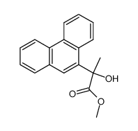 (+/-)-methyl 2-hydroxy-2-(9-phenanthryl)propionate Structure