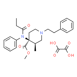 cis-(-)-4-(methoxycarbonyl)-3-methyl-1-phenethyl-4-(N-phenylpropionylamino)piperidinium hydrogen oxalate picture