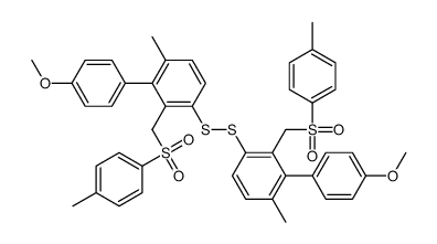 3-(4-methoxyphenyl)-1-[[3-(4-methoxyphenyl)-4-methyl-2-[(4-methylphenyl)sulfonylmethyl]phenyl]disulfanyl]-4-methyl-2-[(4-methylphenyl)sulfonylmethyl]benzene Structure