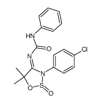 1-[3-(4-Chloro-phenyl)-5,5-dimethyl-2-oxo-2λ4-[1,2,3]oxathiazolidin-(4E)-ylidene]-3-phenyl-urea结构式