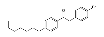 2-(4-bromophenyl)-1-(4-heptylphenyl)ethanone结构式