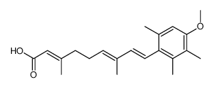 all-trans-3,7-Dimethyl-9-(4-methoxy-2,3,6-trimethylphenyl)-2,6,8-nonatriensaeure结构式