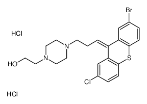 2-[4-[(3E)-3-(2-bromo-7-chlorothioxanthen-9-ylidene)propyl]piperazin-1-yl]ethanol,dihydrochloride Structure