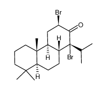 12β,14α-dibromo-totaran-13-one结构式