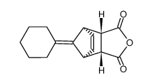 (1S*,2R*,6S*,7R*)-10-cyclohexylidene-4-oxa-tricyclo[5.2.1.02.6]-dec-8-ene-3,5-dione结构式