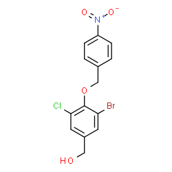 3-BROMO-5-CHLORO-4-[(4-NITROPHENYL)METHOXY]-BENZENEMETHANOL Structure