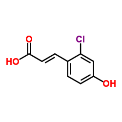 2-CHLORO-4-HYDROXYCINNAMIC ACID Structure