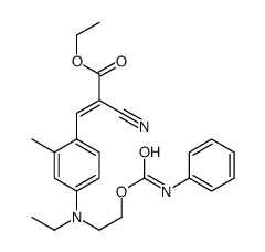 ethyl 2-cyano-3-[4-[ethyl[2-[[(phenylamino)carbonyl]oxy]ethyl]amino]-2-methylphenyl]acrylate structure