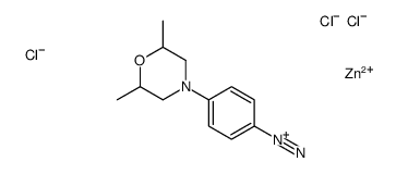 4-(2,6-dimethylmorpholin-4-yl)benzenediazonium trichlorozincate structure