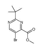 methyl 5-bromo-2-tert-butylpyrimidine-4-carboxylate结构式