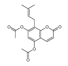 5,7-diacetoxy-8-(3'-methyl-2'-butenyl)coumarin结构式