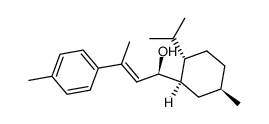 (S,E)-1-((1R,2S,5R)-2-isopropyl-5-methylcyclohexyl)-3-(p-tolyl)but-2-en-1-ol结构式