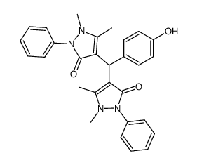 bis[1-(2,3-dimethyl-1-phenyl-3-pyrazolin-5-one)]-4-hydroxyphenylmethane Structure