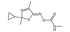 5-oxo-2-cyclopropyl-2,4-dimethyl-3-thiazoline O-(methylcarbamoyl) oxime结构式