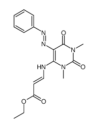 1,3-dimethyl-6-ethoxycarbonylvinylamino-5-phenylazouracil Structure