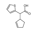 cyclopent-2-enyl-[2]thienyl-acetic acid Structure