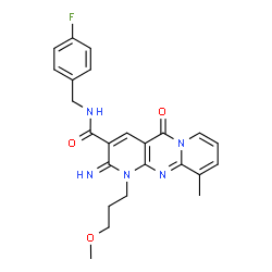 N-(4-fluorobenzyl)-2-imino-1-(3-methoxypropyl)-10-methyl-5-oxo-1,5-dihydro-2H-dipyrido[1,2-a:2,3-d]pyrimidine-3-carboxamide picture