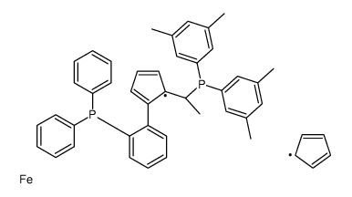 (S)-1-{(SP)-2-[2-(二苯基膦)苯基]二茂铁基}乙基二(3,5-二甲苯基)膦结构式