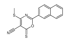 5-cyano-4-(methylthio)-2-(β-naphthyl)-1,3-oxazine-6-thione结构式