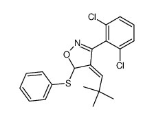 3-(2,6-Dichloro-phenyl)-4-[2,2-dimethyl-prop-(E)-ylidene]-5-phenylsulfanyl-4,5-dihydro-isoxazole Structure