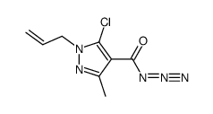 5-chloro-3-methyl-1-(2-propenyl)-1H-pyrazole-4-carbonyl azide Structure