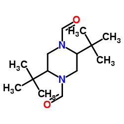 2,5-Di-tert-butylpiperazine-1,4-dicarbaldehyde Structure