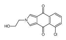 5-chloro-2-(2-hydroxyethyl)benzo[f]isoindole-4,9-dione结构式