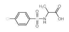 2-([(4-CHLOROPHENYL)SULFONYL]AMINO)PROPANOIC ACID Structure