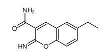 6-ethyl-2-iminochromene-3-carboxamide Structure