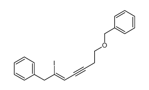 (6-iodo-7-phenylhept-5-en-3-ynoxy)methylbenzene Structure