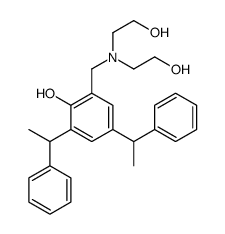 2-[[bis(2-hydroxyethyl)amino]methyl]-4,6-bis(1-phenylethyl)phenol Structure